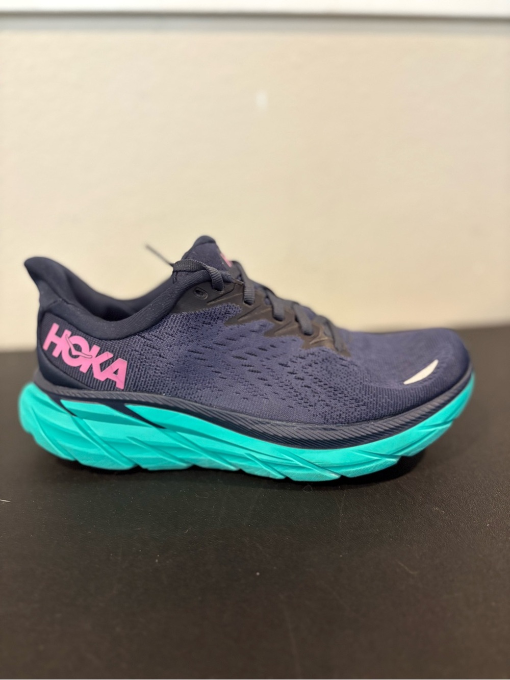 Hoka One One Clifton 8 Wide Athletic Sneaker Shoes Outer Space Women’s Sz 7 D - Picture 2 of 10